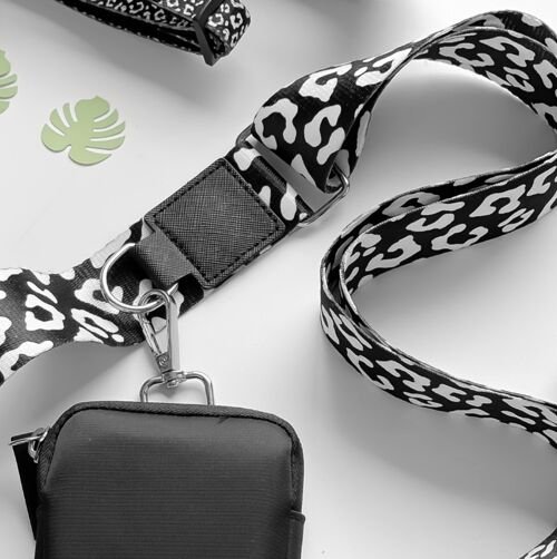 Bag Strap -  Black Leopard