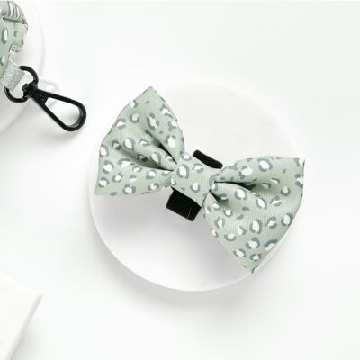 Sage Leopard Bow Tie