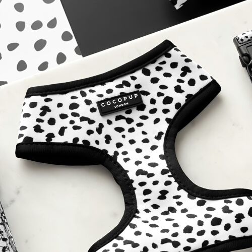 Monochrome Spots Adjustable Neck Harness (XS)