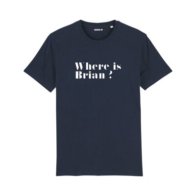 "Where is Brian?" Men's T-shirt - Navy blue color