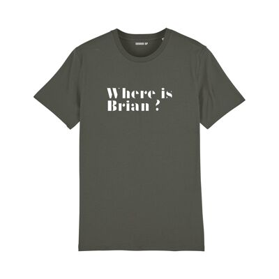 Camiseta hombre "¿Dónde está Brian?" - De color caqui