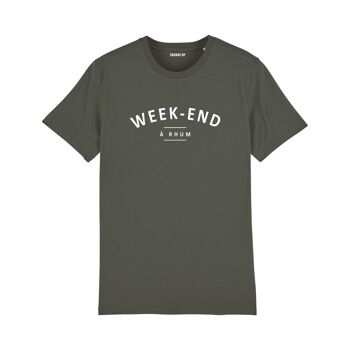 T-shirt "Week-end à rhum"- Homme - Couleur Kaki