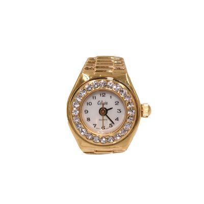 Montre bague avec cristaux