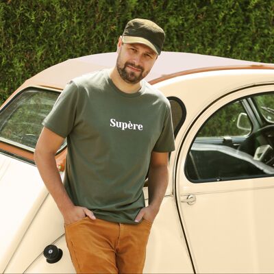 T-shirt "Supère" - Homme - Couleur Kaki