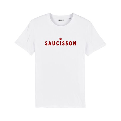 T-shirt "Saucisson" - Homme - Couleur Blanc