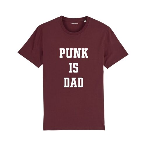 T-shirt "Punk is dad" - Homme - Couleur Bordeaux