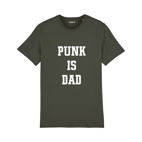 T-shirt "Punk is dad" - Homme - Couleur Kaki