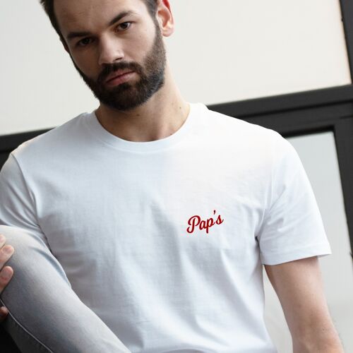T-shirt "Pap's" - Homme - Couleur Blanc