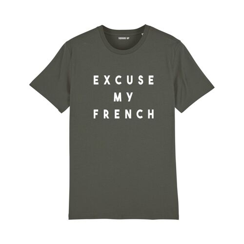 T-shirt "Excuse my French" - Homme - Couleur Kaki