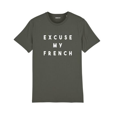 Camiseta "Disculpe mi francés" - Hombre - Color caqui