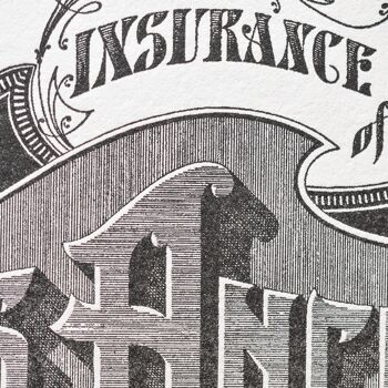Affiche Letterpress Los Angeles, A4, USA, américain, calligraphie, typographie, vintage, ville, voyage, noir 4