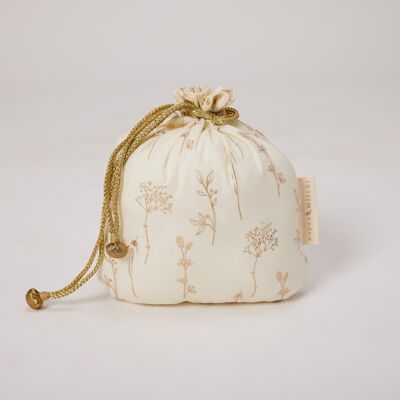Bolsas de regalo de tela con cordón doble - Flores silvestres (medianas)
