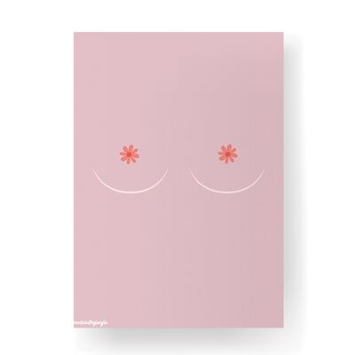 Boobies fleuris - 30 x 40cm