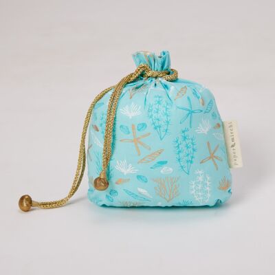Bolsas de regalo de tela con cordón doble - Marino (medianas)