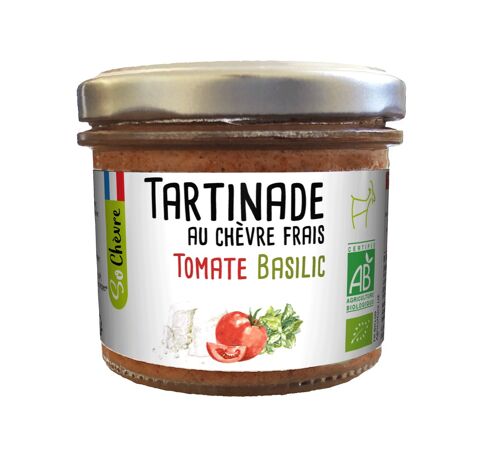 Tartinade au chevre frais tomate basilic