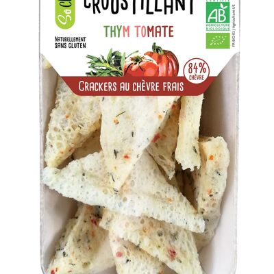 Crackers au chevre frais thym tomate