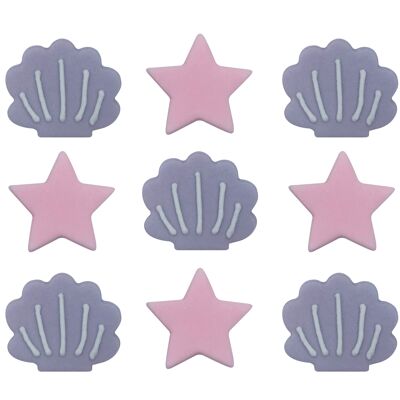 Sirène Shine Stars and Shells Sugarcraft Toppers