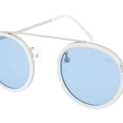 OCEAN Premium - White Frame with Blue Polarised Lenses