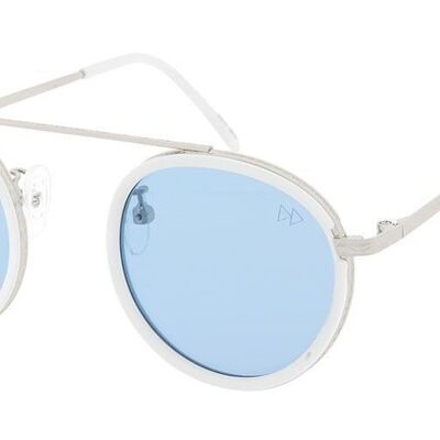 OCEAN Premium - Montura blanca con lentes polarizadas azules