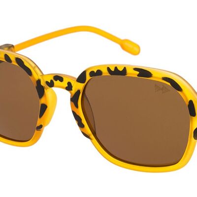 GLENN Premium - Matt Tortoise & Yellow Frame with Brown Polarised Lenses