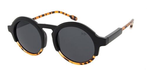 ASHER Premium - Black & Tortoise Frame with Grey Polarised Lenses