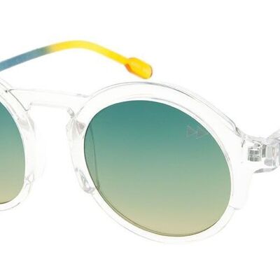 ASHER Premium - Clear Frame with Green/Yellow Polarised Lenses