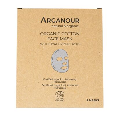 Arganour Organic cotton face mask with hyaluronic acid