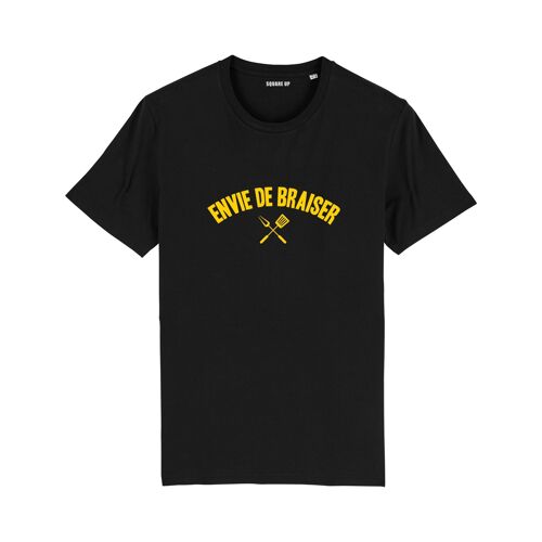 T-shirt "Envie de braiser" - Homme - Couleur Noir