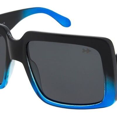 EVE Premium - Montura negra y azul con lentes polarizadas grises