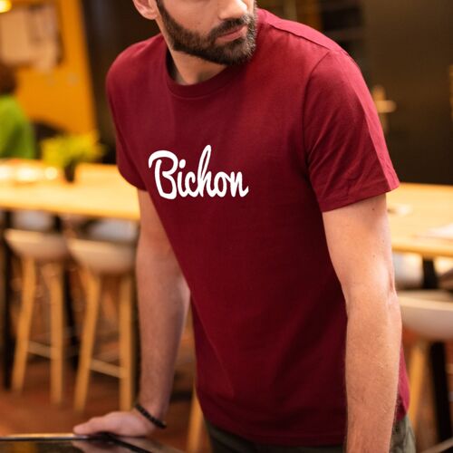 T-shirt "Bichon" - Homme - Couleur Bordeaux