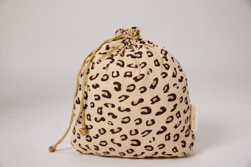 Fabric Gift Bags Double Drawstring -  Safari (Large)