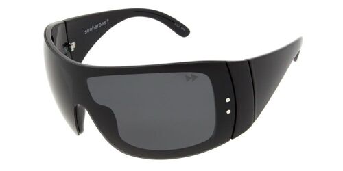 SASHA Premium - Black Frame with Grey Polarised Lenses