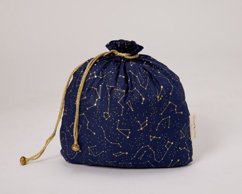 Fabric Gift Bags Double Drawstring -  Night Sky (Large)