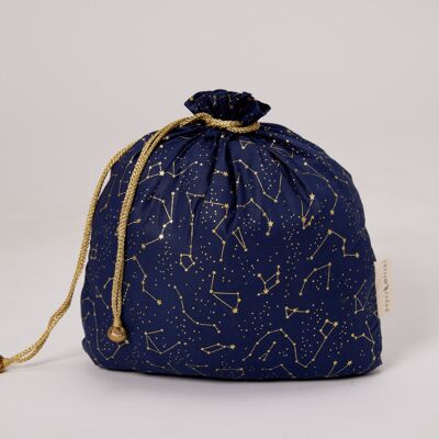 Fabric Gift Bags Double Drawstring -  Night Sky (Large)