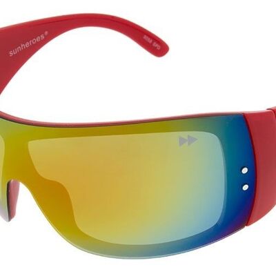 SASHA Premium - Marco rojo con lentes polarizados espejados rojos