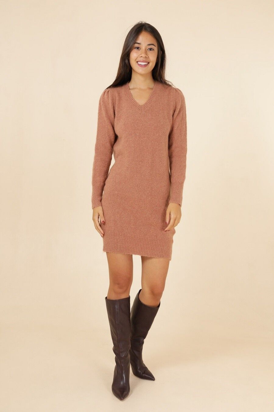 Vestido MAGDA Avellana S/M/L