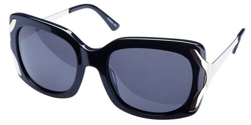 KYOTO Premium - Black Acetate Frame with Grey Polarised Lenses