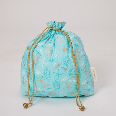 Bolsas de regalo de tela con cordón doble - Marino (grande)