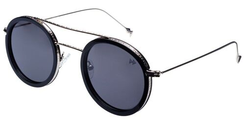 OSAKA Premium - Black Acetate Frame with Grey Polarised Lenses