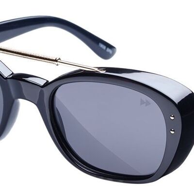 SPUTNIK Premium - Montura negra y dorada con lentes polarizadas grises