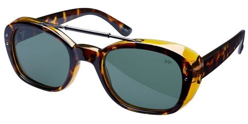 SPUTNIK Premium - Brown & Gunmetal Frame with Green Polarised Lenses