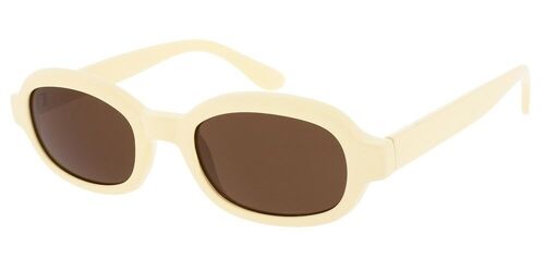 HELLA - Ivory White Frame with Brown Lenses