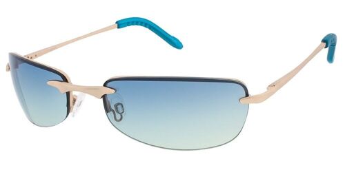 FLEMMING - Matt Light Gold Frame with Light BlueLenses