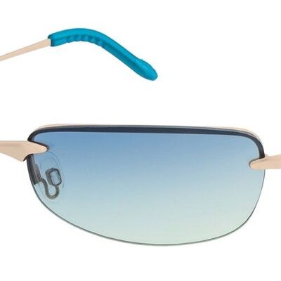 FLEMMING - Montura en dorado claro mate con lentes azul claro