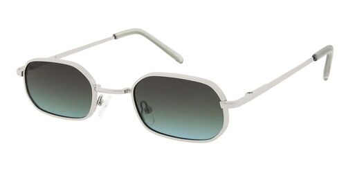 CARL - SIlver Frame with Green/Blue Lenses