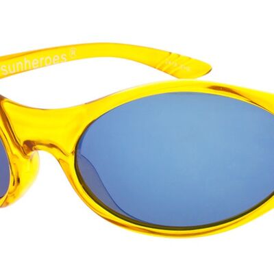 LARSEN - Clear Yellow Frame with Blue Mirrored Lenses