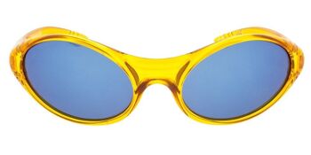 LARSEN - Monture jaune clair avec verres miroir bleus 2
