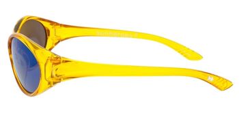 LARSEN - Monture jaune clair avec verres miroir bleus 3