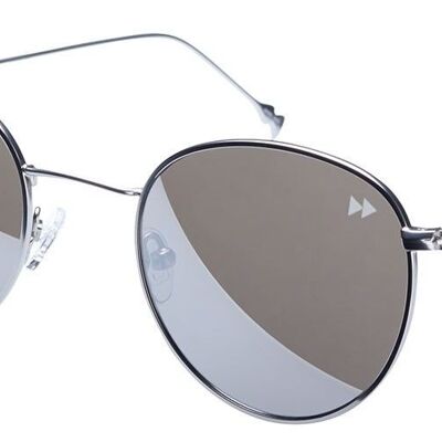IL CAPO - Matt Silver Frame with Silver Mirrored Lenses
