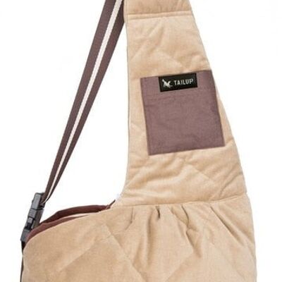 Pet Carrier - short plush beige - S